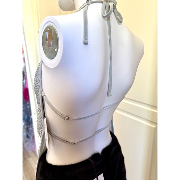 NWT WeWoreWhat Crystal Cowl Neck Top. Size Small - Picture 4 of 7